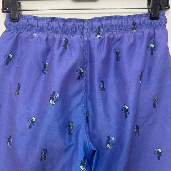 Hurley Blue Pineapple Swim Trunks Board Shorts Size L - Picture 4 of 7